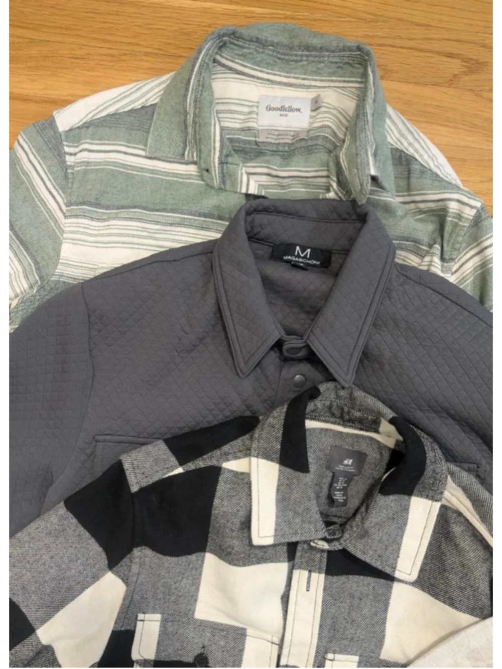 Men's Medium Long Sleeve Shirt Bundle 6 Items